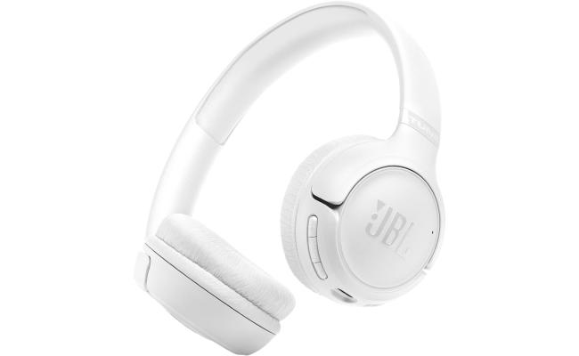 JBL Tune 530 BT Wireless On-Ear Headphones with JBL Pure Bass Sound, Bluetooth 6.0, Foldable Design and 76-Hour Battery Life, Google Fast Pair/Microsoft Swift Pair, White